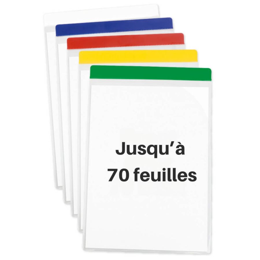 Pochettes de Rangement A4+ Colorées | Lot de 5 | Organisation Scolaire | LesMinis