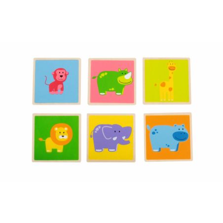Animal Line Beleduc - Jeu éducatif à enfiler avec animaux du safari pour enfants dès 2 ans
