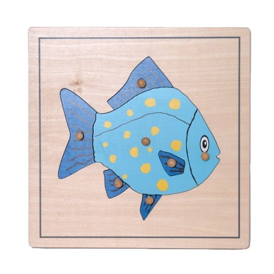 Puzzle Poisson Montessori | Découverte Marine 3-6 ans