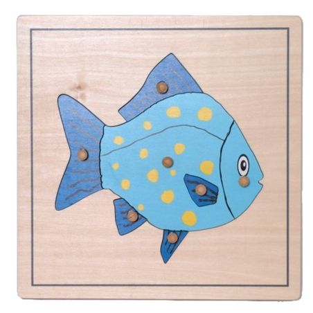 Puzzle Poisson Montessori | Découverte Marine 3-6 ans