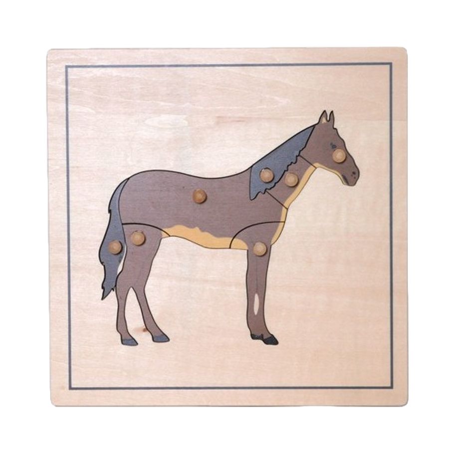Puzzle Cheval Montessori | Découverte Équine 3-6 ans
