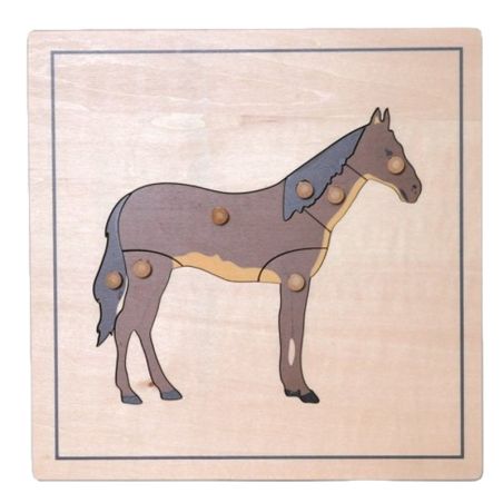 Puzzle Cheval Montessori | Découverte Équine 3-6 ans
