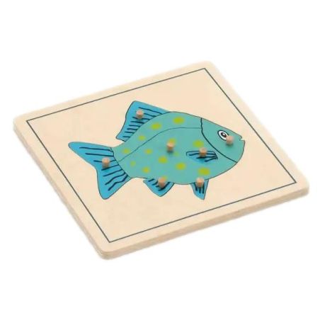 Puzzle Poisson Montessori | Découverte Marine 3-6 ans