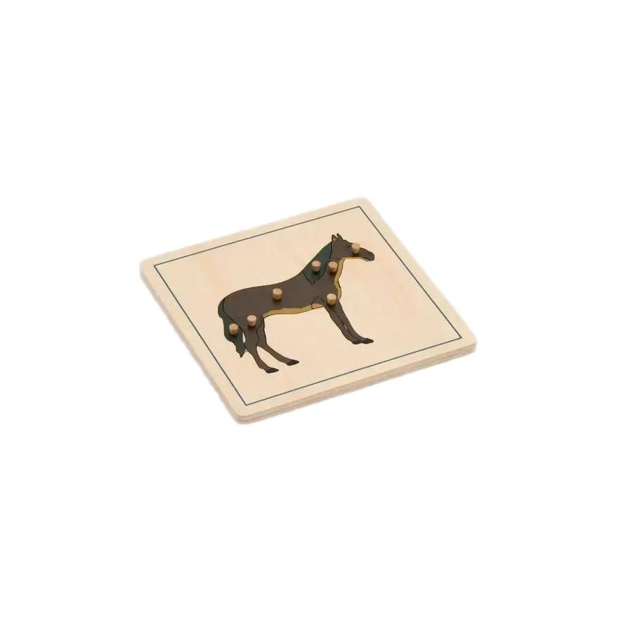 Puzzle Cheval Montessori | Découverte Équine 3-6 ans