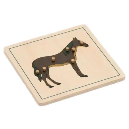 Puzzle Cheval Montessori | Découverte Équine 3-6 ans
