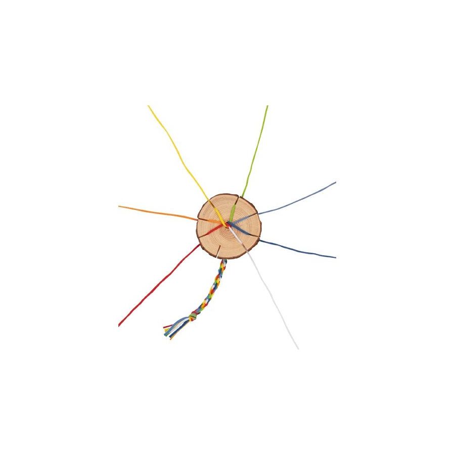 Disque de Tressage en Bois Kumihimo - Kit de Création de Bracelets d'Amitié