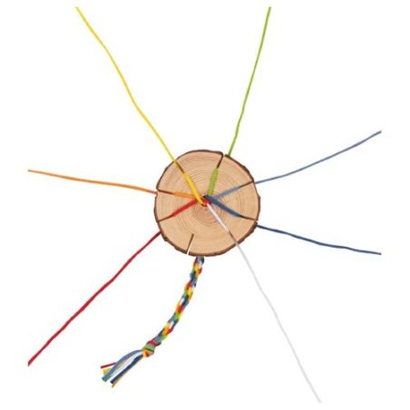 Disque de Tressage en Bois Kumihimo - Kit de Création de Bracelets d'Amitié