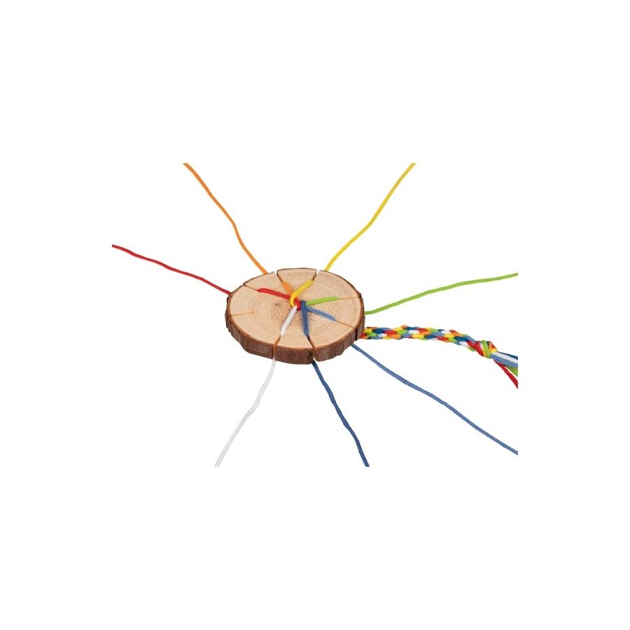 Disque de Tressage en Bois Kumihimo - Kit de Création de Bracelets d'Amitié