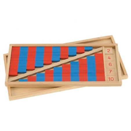 Petites Barres Numériques Montessori - Rouges et Bleues pour Apprentissage des Mathématiques