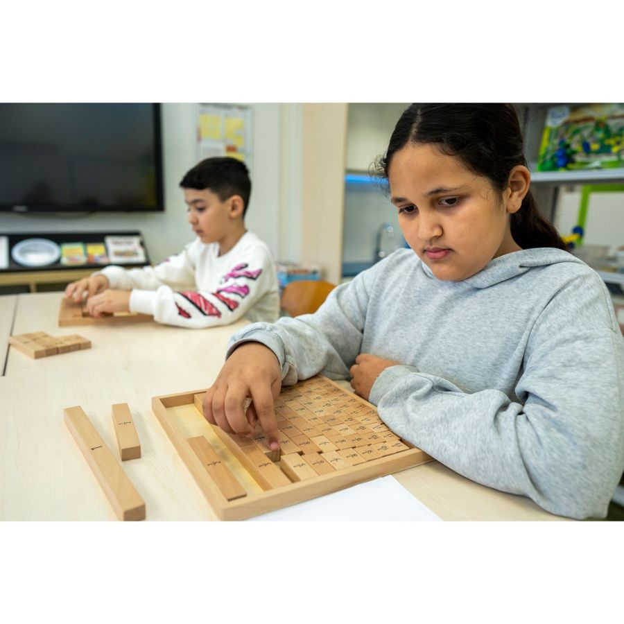 Blocs de Fractions - Set de 78 Blocs en Bois avec Cadre en bois