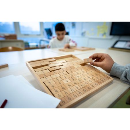 Blocs de Fractions - Set de 78 Blocs en Bois avec Cadre en bois