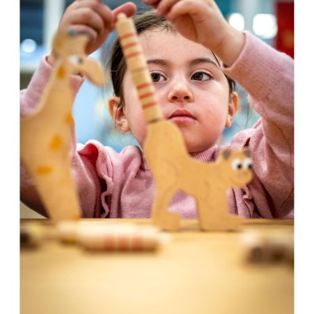 Jeu Mesure Animaux Bois - Apprendre Long Court Enfant 3 ans