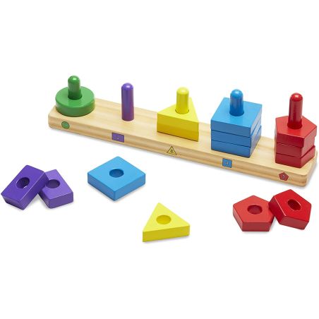 Jeu de Tri des Formes et des Couleurs de Melissa & Doug - Jouet d'Éveil pour Enfants de 2 Ans
