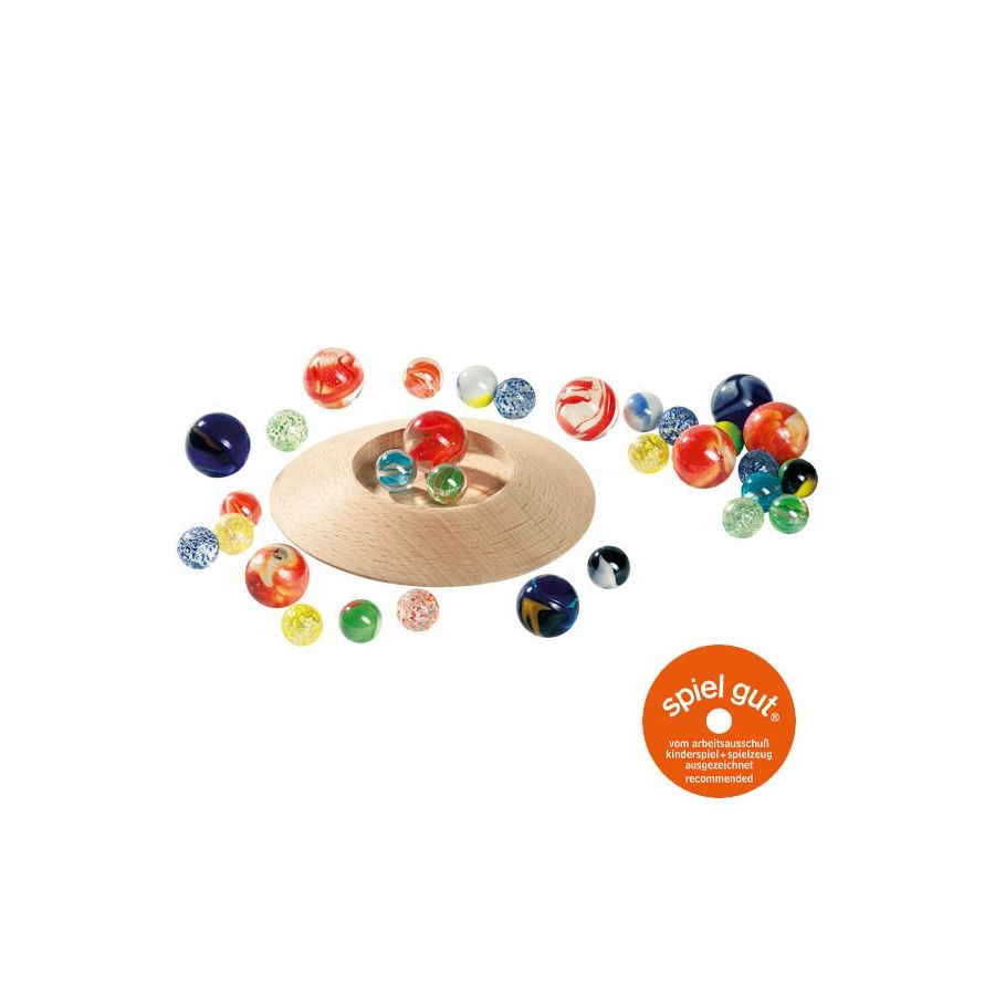 Jeu de Billes avec Plateau en Bois de Hêtre - Cible Trou pour Billes | Jeu Éducatif