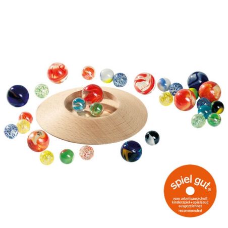 Jeu de Billes avec Plateau en Bois de Hêtre - Cible Trou pour Billes | Jeu Éducatif