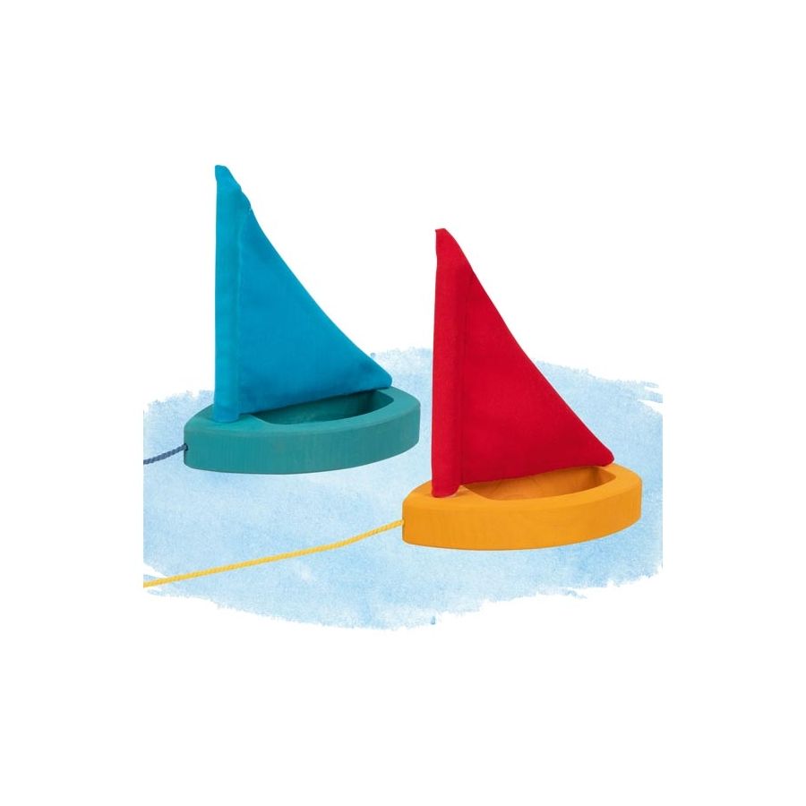 Petits navires en bois et tissu- Jouet Goki Evolution