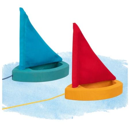 Petits navires en bois et tissu- Jouet Goki Evolution