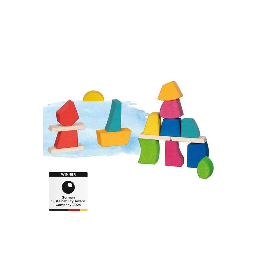 Jeu de construction Creo - Goki Evolution - Blocs de bois dès 2 ans