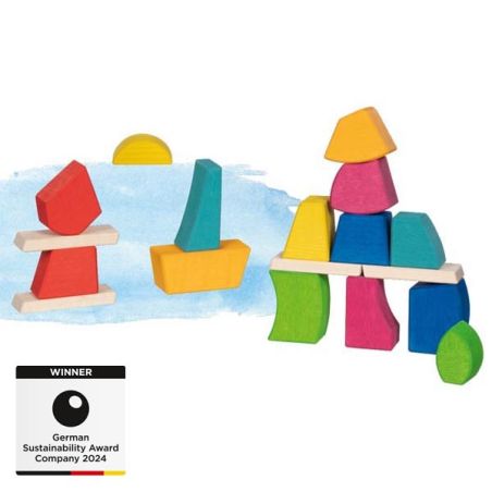 Jeu de construction Creo - Goki Evolution - Blocs de bois dès 2 ans