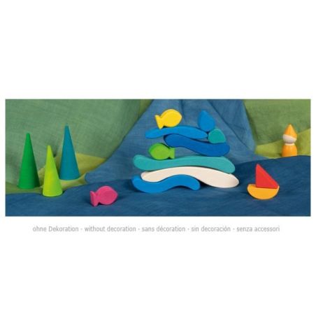 Jeu de construction Le monde sous-marin - Goki Evolution - Puzzle bois dès 3 ans