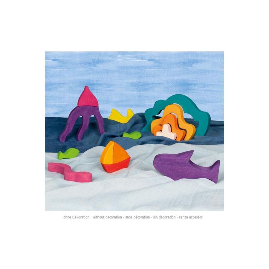 Coffret de construction Océan - Goki Evolution - Blocs en bois dès 3 ans