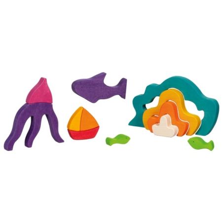 Coffret de construction Océan - Goki Evolution - Blocs en bois dès 3 ans