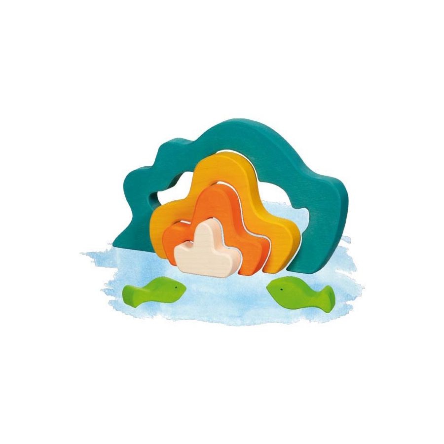 Coffret de construction Océan - Goki Evolution - Blocs en bois dès 3 ans