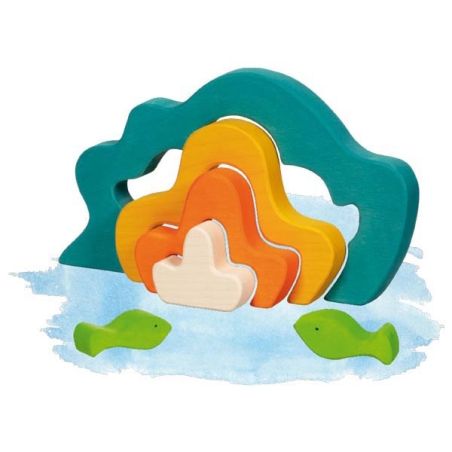 Coffret de construction Océan - Goki Evolution - Blocs en bois dès 3 ans