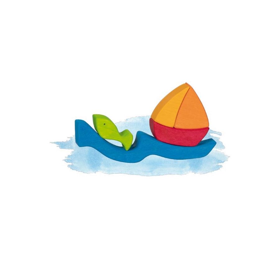 Coffret de construction Océan - Goki Evolution - Blocs en bois dès 3 ans