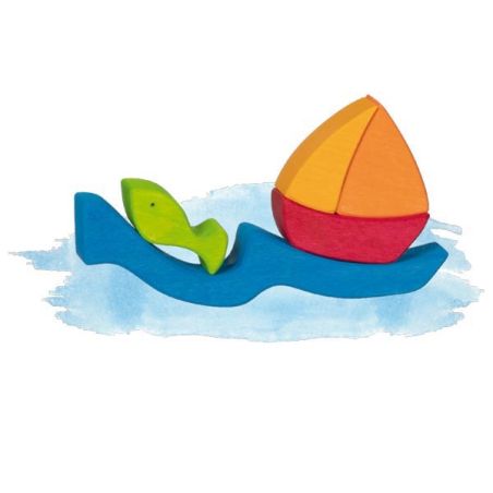 Coffret de construction Océan - Goki Evolution - Blocs en bois dès 3 ans