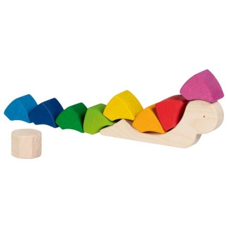 Puzzle et jeu de construction Escargot Pauline - Goki Evolution - Jouet bois dès 3 ans
