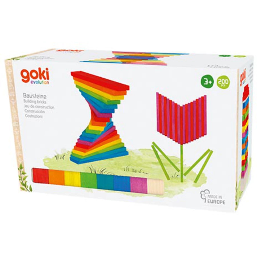 Planchettes multicolores - Goki Evolution - Blocs de construction bois dès 3 ans
