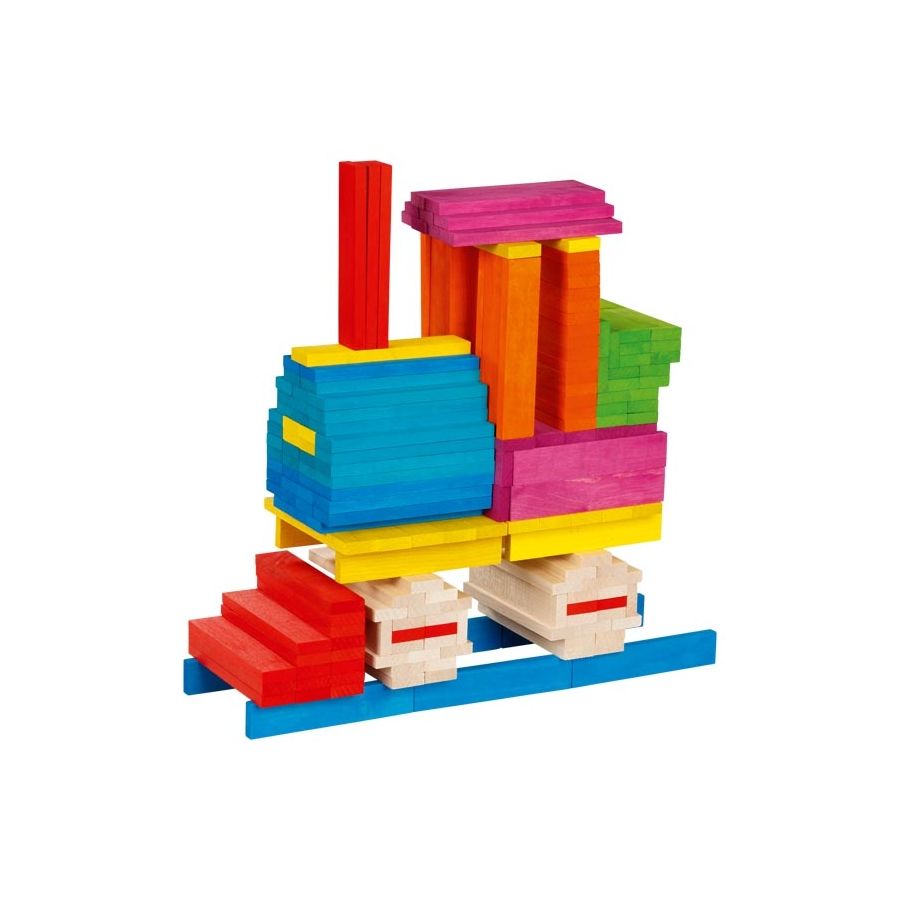 Planchettes multicolores - Goki Evolution - Blocs de construction bois dès 3 ans