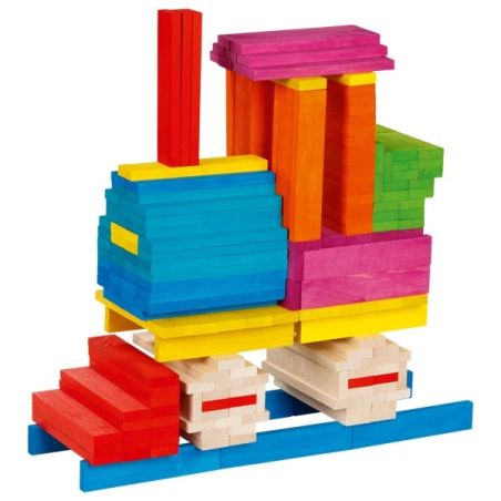 Planchettes multicolores - Goki Evolution - Blocs de construction bois dès 3 ans