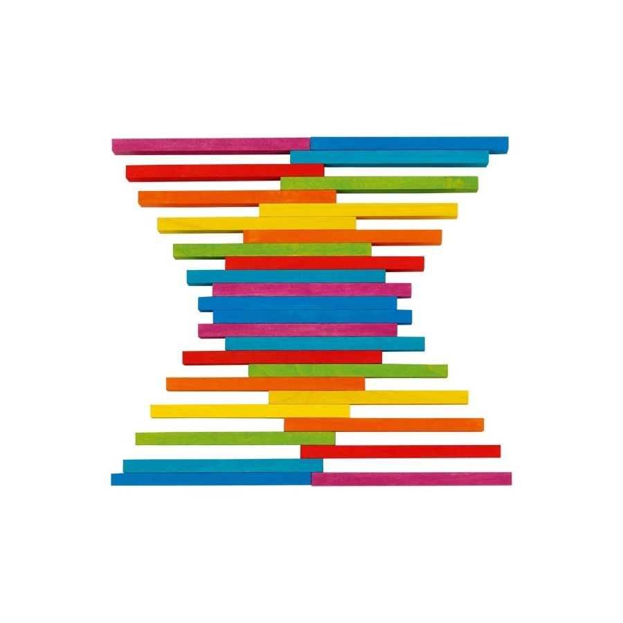 Planchettes multicolores - Goki Evolution - Blocs de construction bois dès 3 ans