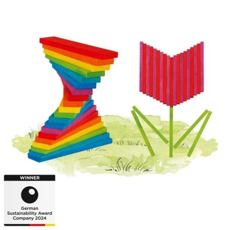 Planchettes multicolores - Goki Evolution - Blocs de construction bois dès 3 ans