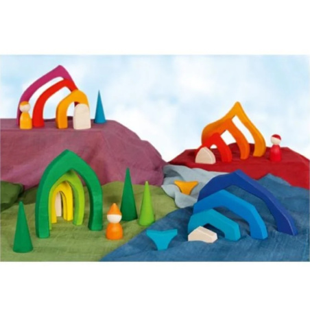 Coffret de construction Quatre Saisons - Goki Evolution - Blocs en bois dès 2 ans