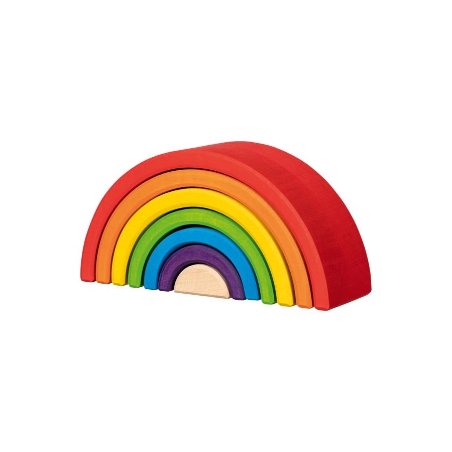 Jeu de construction Petit Arc-en-ciel - Goki Evolution - Jouet en bois dès 2 ans