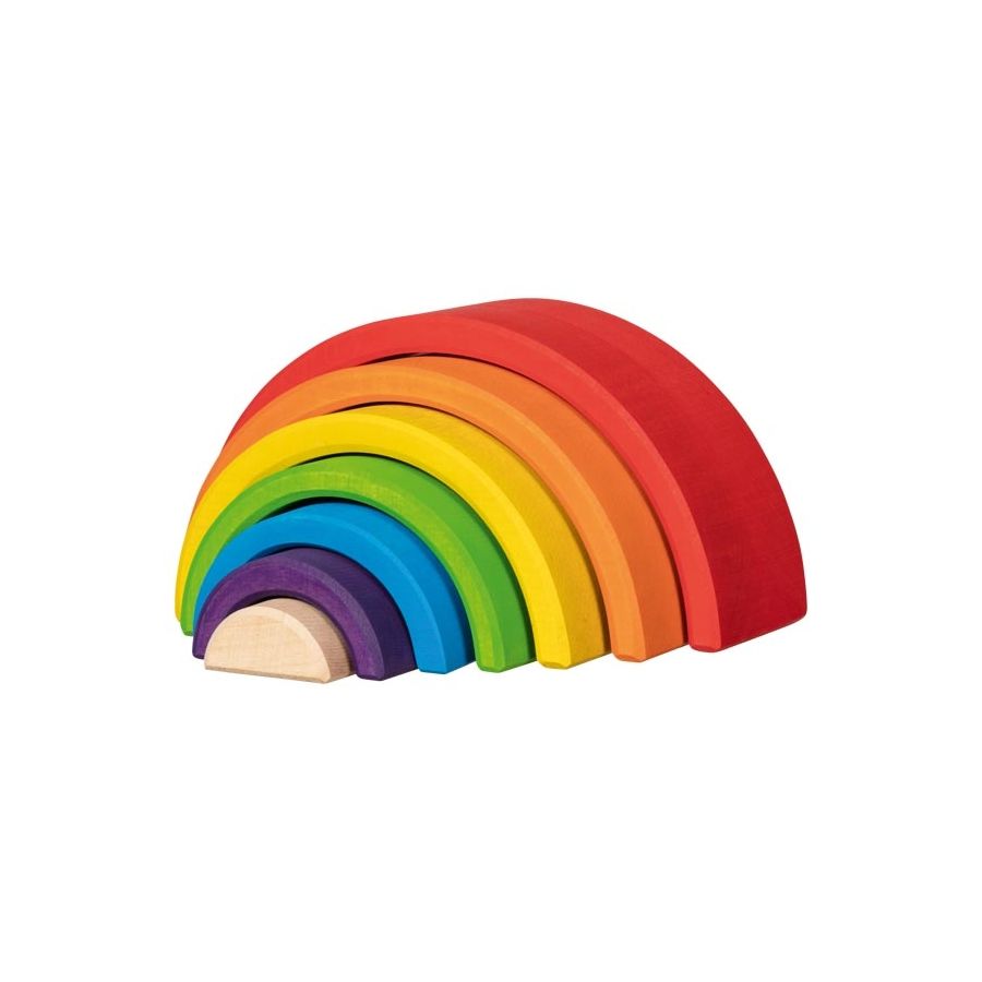 Jeu de construction Petit Arc-en-ciel - Goki Evolution - Jouet en bois dès 2 ans