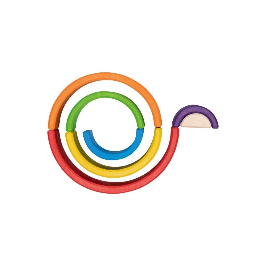 Jeu de construction Petit Arc-en-ciel - Goki Evolution - Jouet en bois dès 2 ans