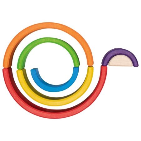 Jeu de construction Petit Arc-en-ciel - Goki Evolution - Jouet en bois dès 2 ans