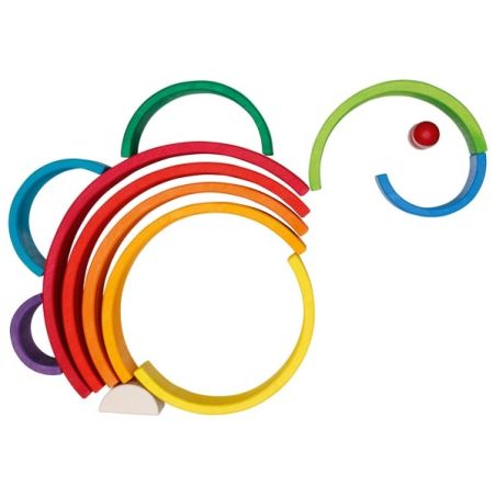 Jeu de construction Arc-en-ciel - Goki Evolution - Jouet éducatif en bois dès 2 ans