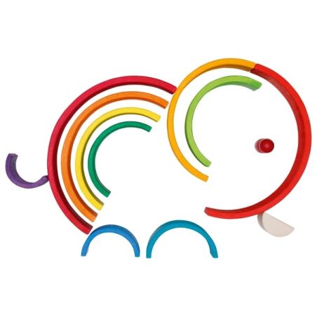 Jeu de construction Arc-en-ciel - Goki Evolution - Jouet éducatif en bois dès 2 ans