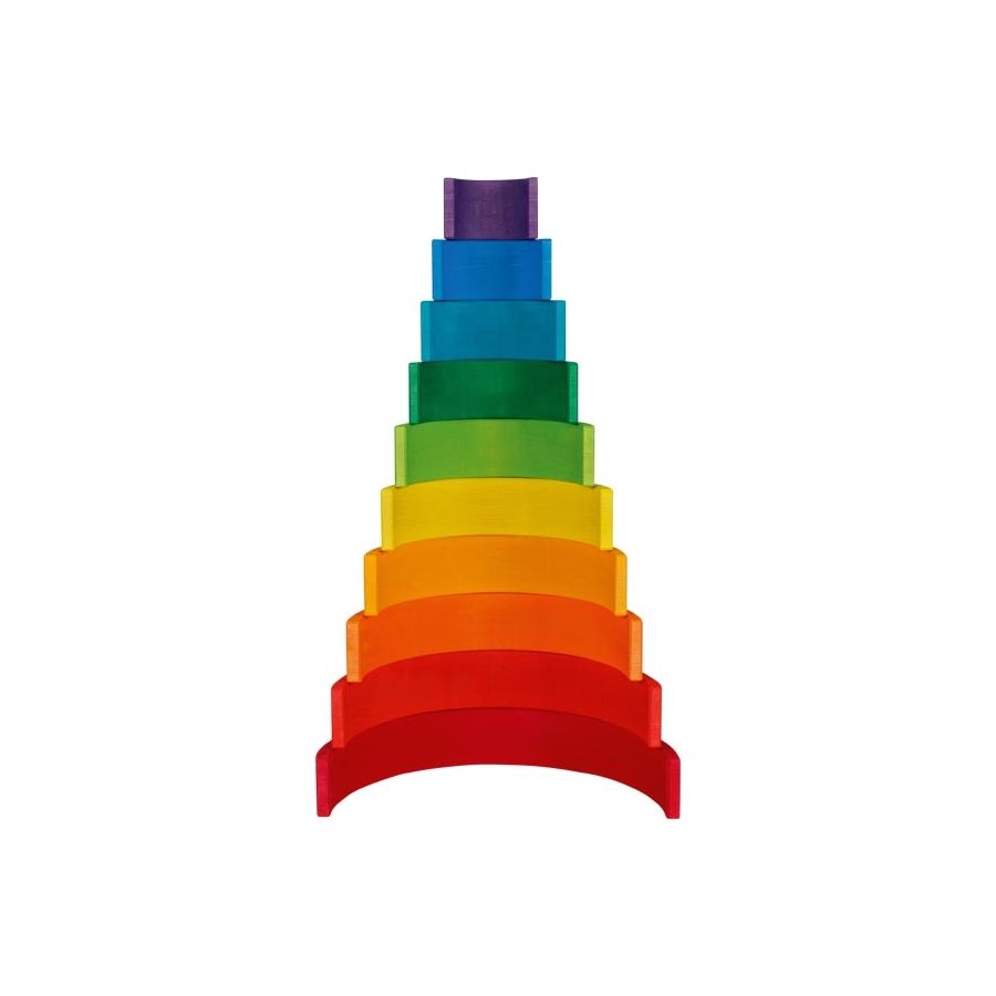 Jeu de construction Arc-en-ciel - Goki Evolution - Jouet éducatif en bois dès 2 ans