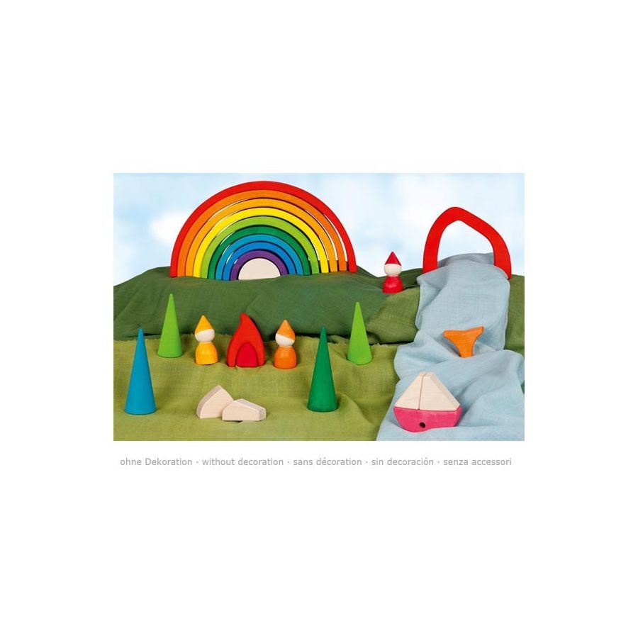 Jeu de construction Arc-en-ciel - Goki Evolution - Jouet éducatif en bois dès 2 ans