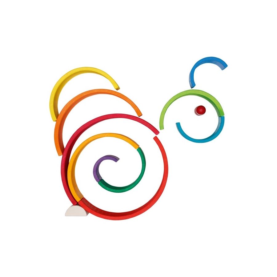 Jeu de construction Arc-en-ciel - Goki Evolution - Jouet éducatif en bois dès 2 ans