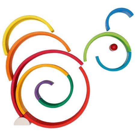 Jeu de construction Arc-en-ciel - Goki Evolution - Jouet éducatif en bois dès 2 ans