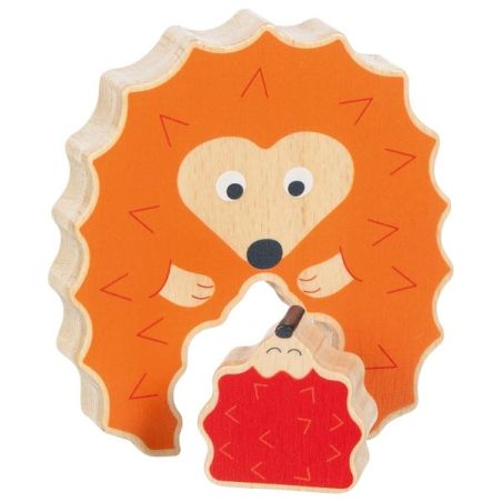 Puzzle en bois pour bébé hérisson - Jouet éducatif 1 an - Goki Evolution