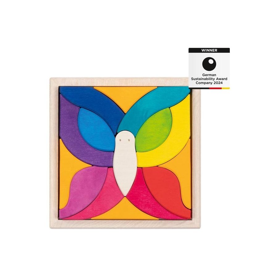 Mosaïque papillon Mariposa - Puzzle Mandala en bois - Jouet éducatif Goki