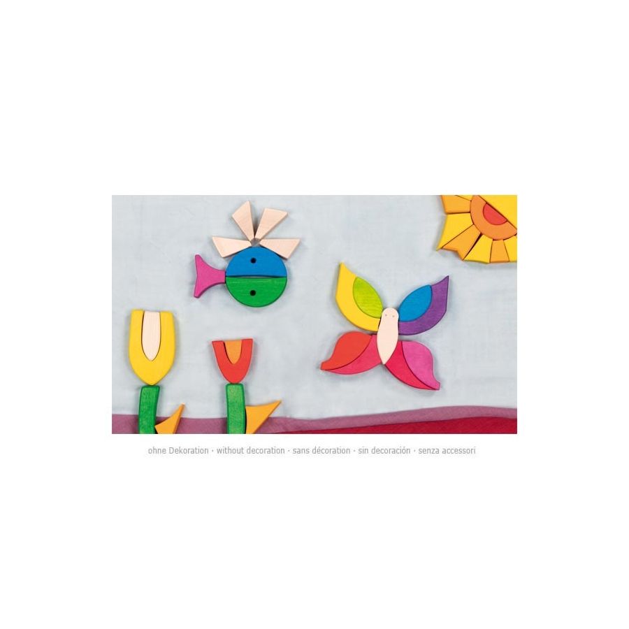 Mosaïque papillon Mariposa - Puzzle Mandala en bois - Jouet éducatif Goki